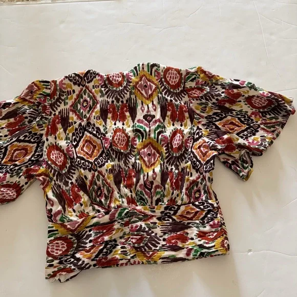 Zara Colorful Geometric Print Blouse - Picture 10 of 10